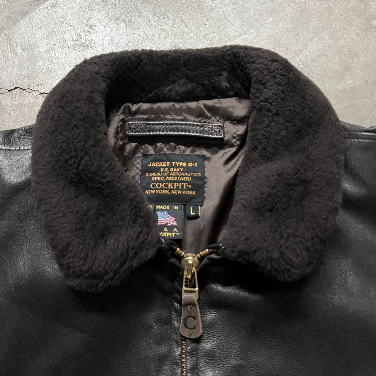 Vintage Vintage U.S. Navy G-1 COCKPIT 🇺🇸 Leather Jacket Size US L / EU 52-54 / 3 - 2 Thumbnail