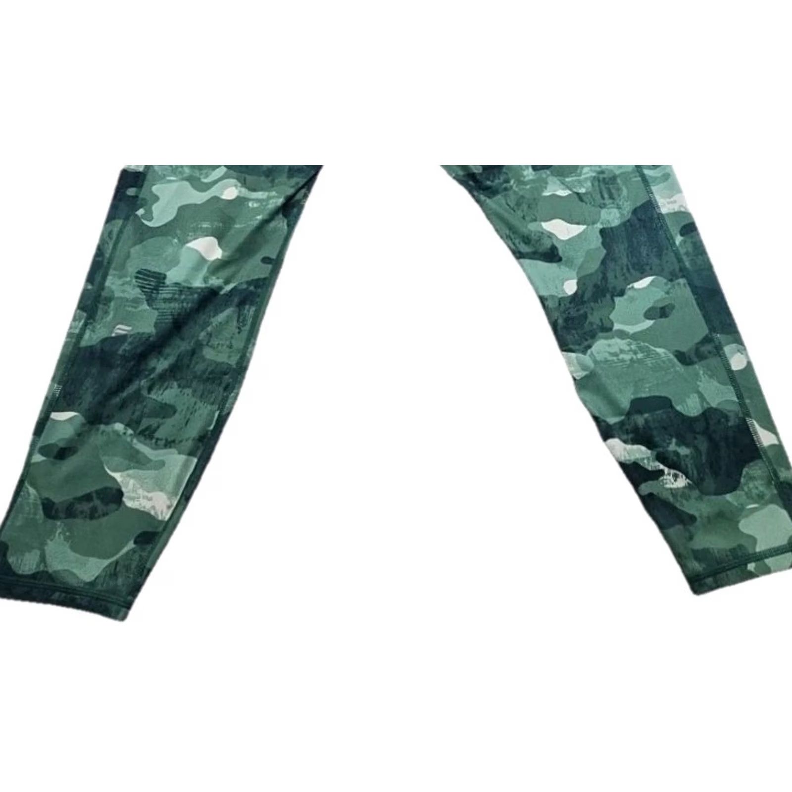 Fabletics Fabletics PowerHold High Rise Camo Leggings Women’s XL Green Compression Slimming Breathable Moisture Wicking Pull On Activewear Women Size 40" / US 18 - 3 Thumbnail