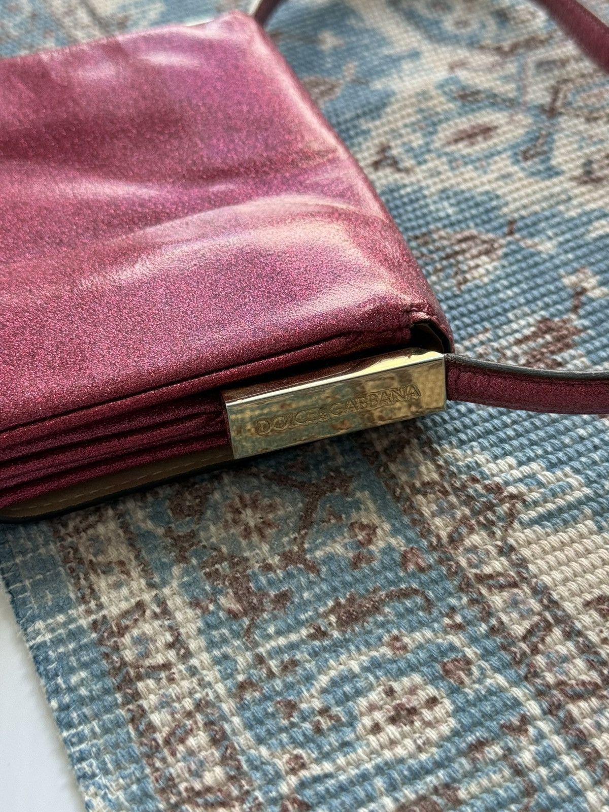 Dolce & Gabbana Archive 2000s Dolce & Gabbana Glitter Leather Small Hand Bag Size ONE SIZE - 2 Thumbnail