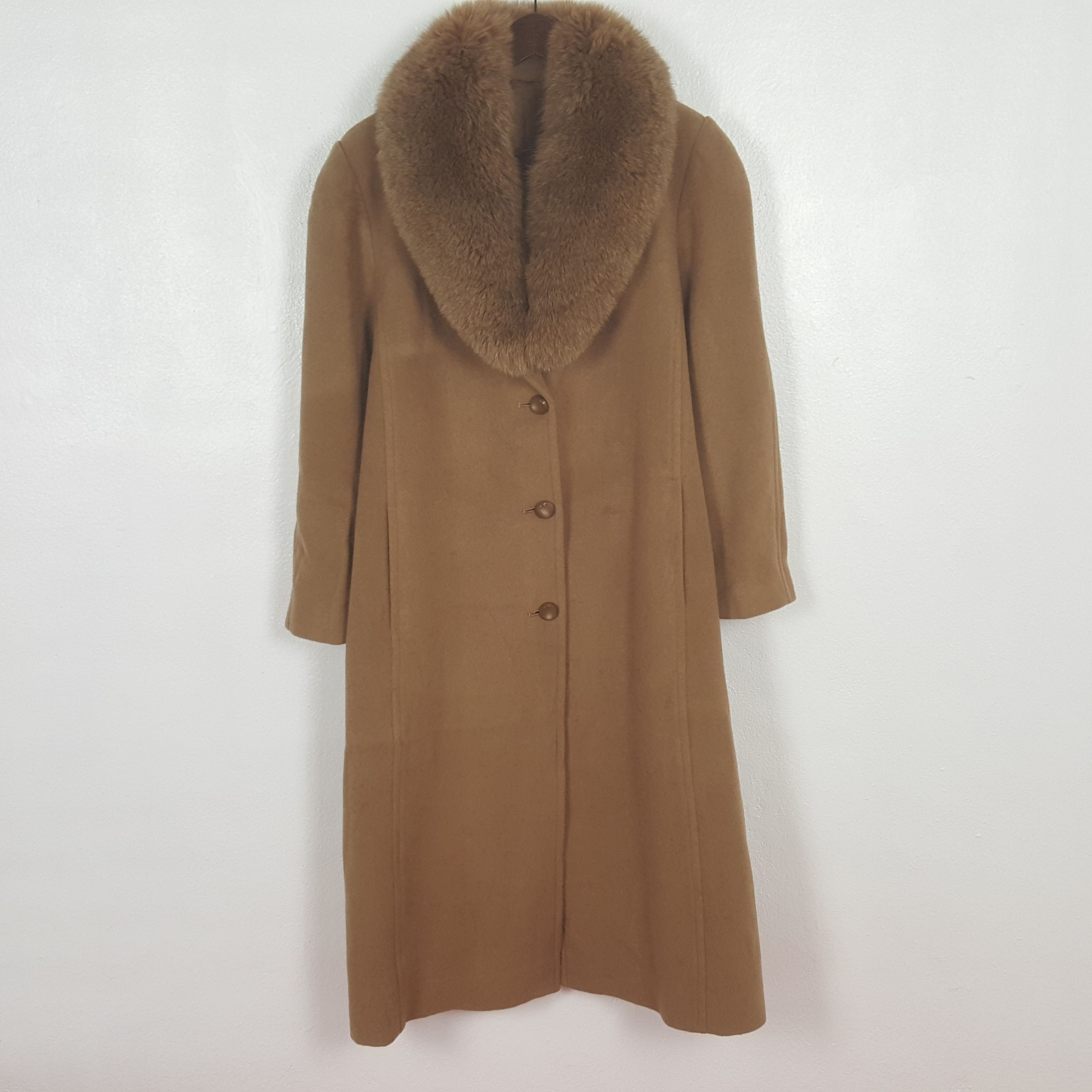 Vintage Vintage Dormeuil Paris Fur Trench Coat Jacket Size L / US 10 / IT 46 - 1 Thumbnail