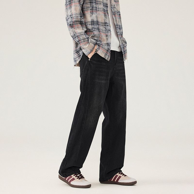Japanese Brand American style men's loose casual straight leg washed jeans Size US 32 / EU 48 - 3 Thumbnail