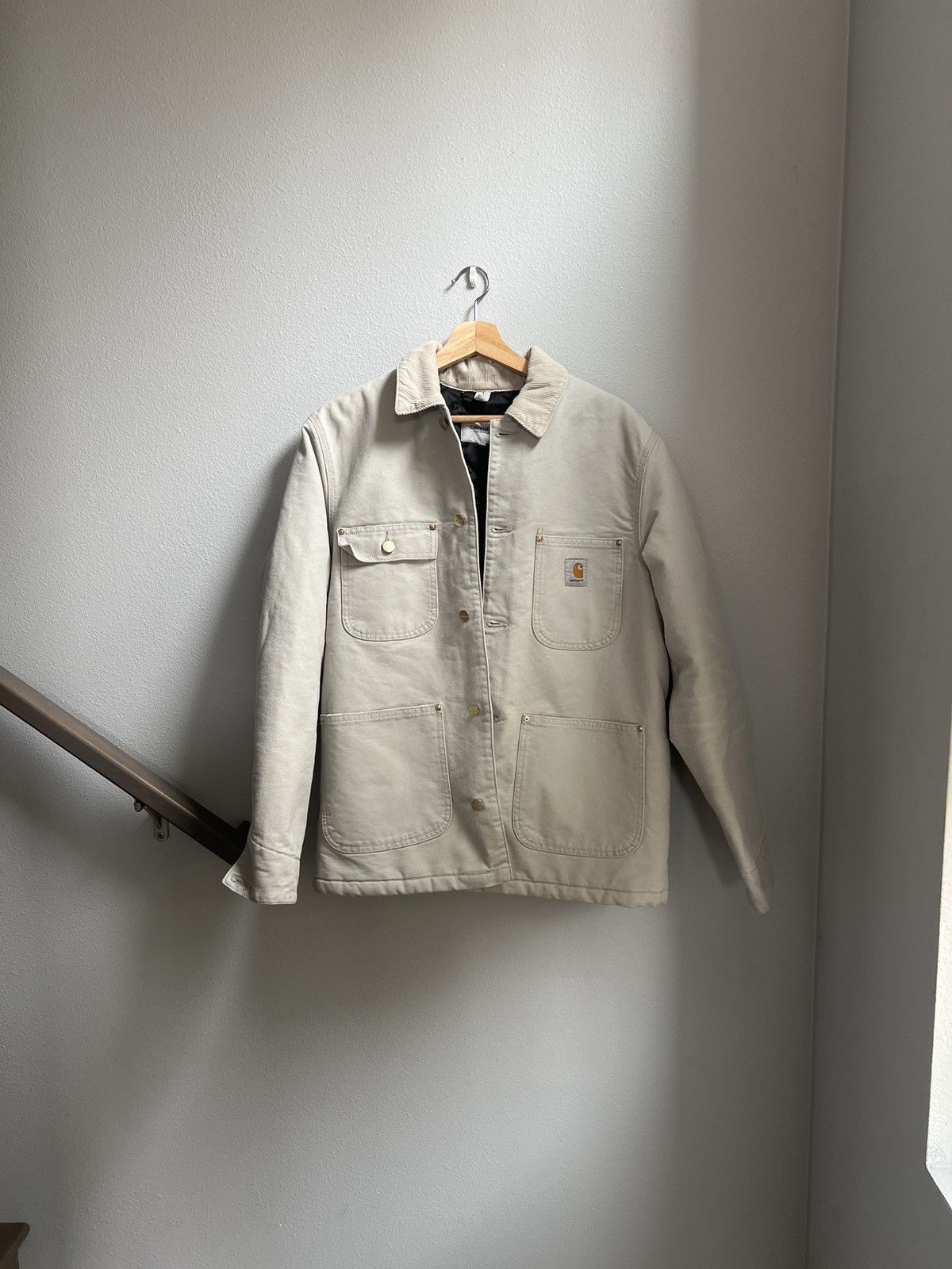 image of Carhartt Wip Carhartt Work In Progress Chore Jacket in White, Men's (Size XS)