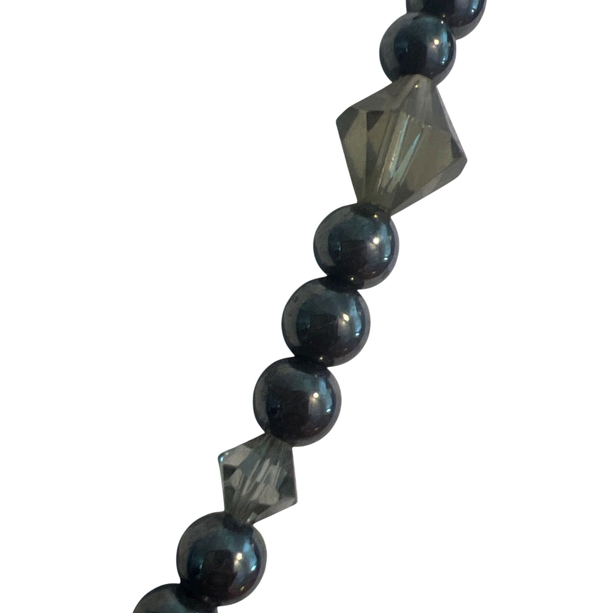 Other Vintage Fossil Coral Pendant Necklace Hematite Smoky Quartz Size ONE SIZE - 3 Thumbnail
