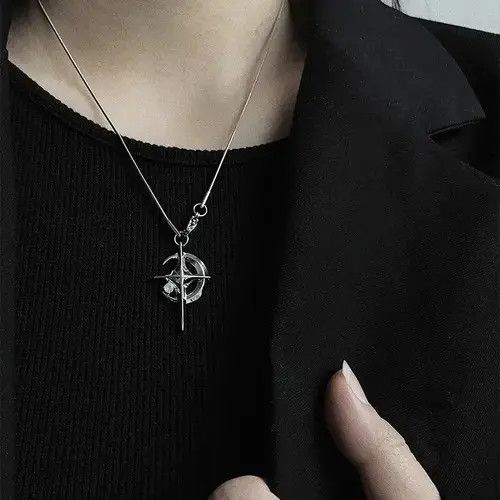 Jewelry Moon Star Pendant Galaxy Necklace Size ONE SIZE - 1 Thumbnail
