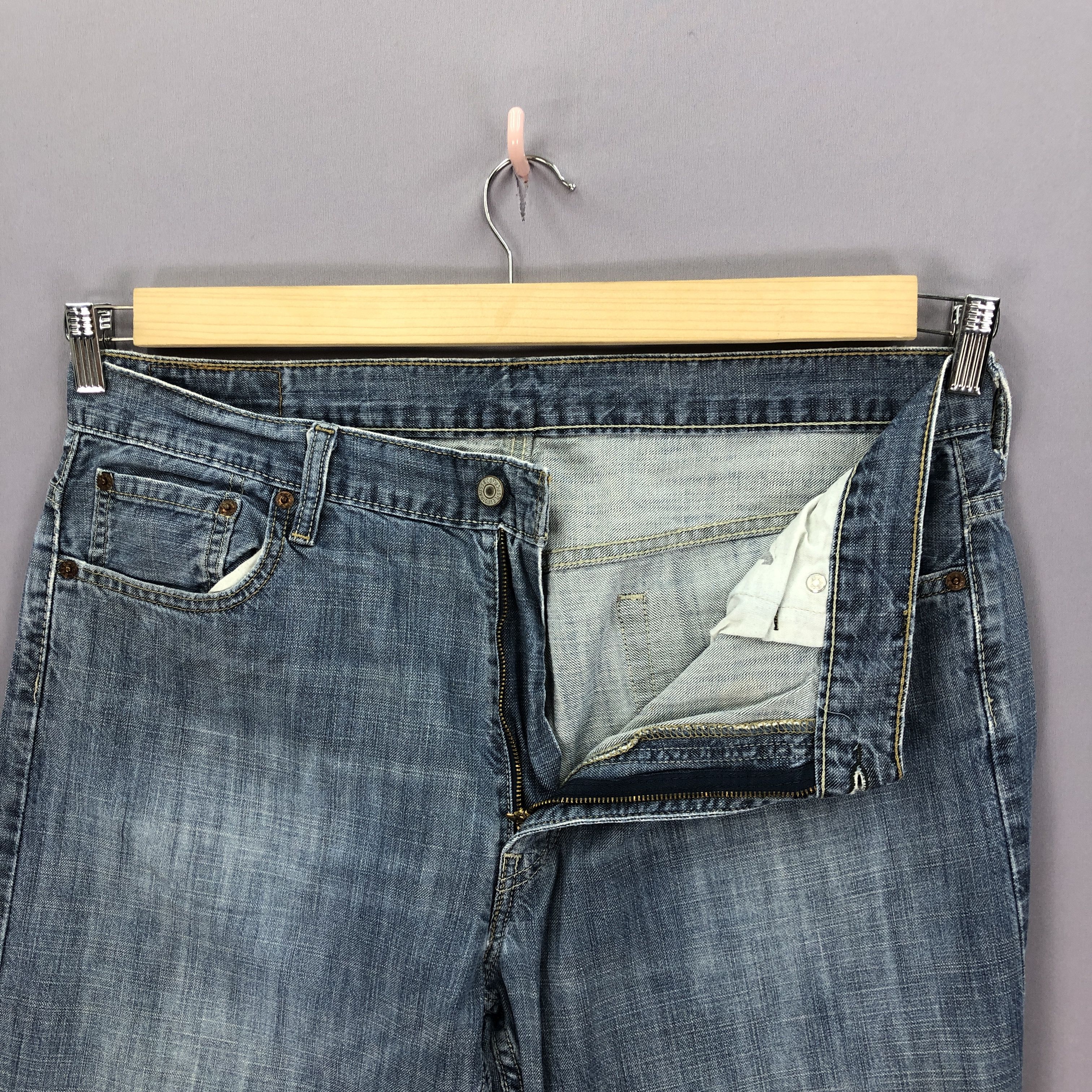 Levi's Vintage Y2K Baggy Levis 569 Jeans Faded Light Wash Denim Size US 36 / EU 52 - 5 Thumbnail