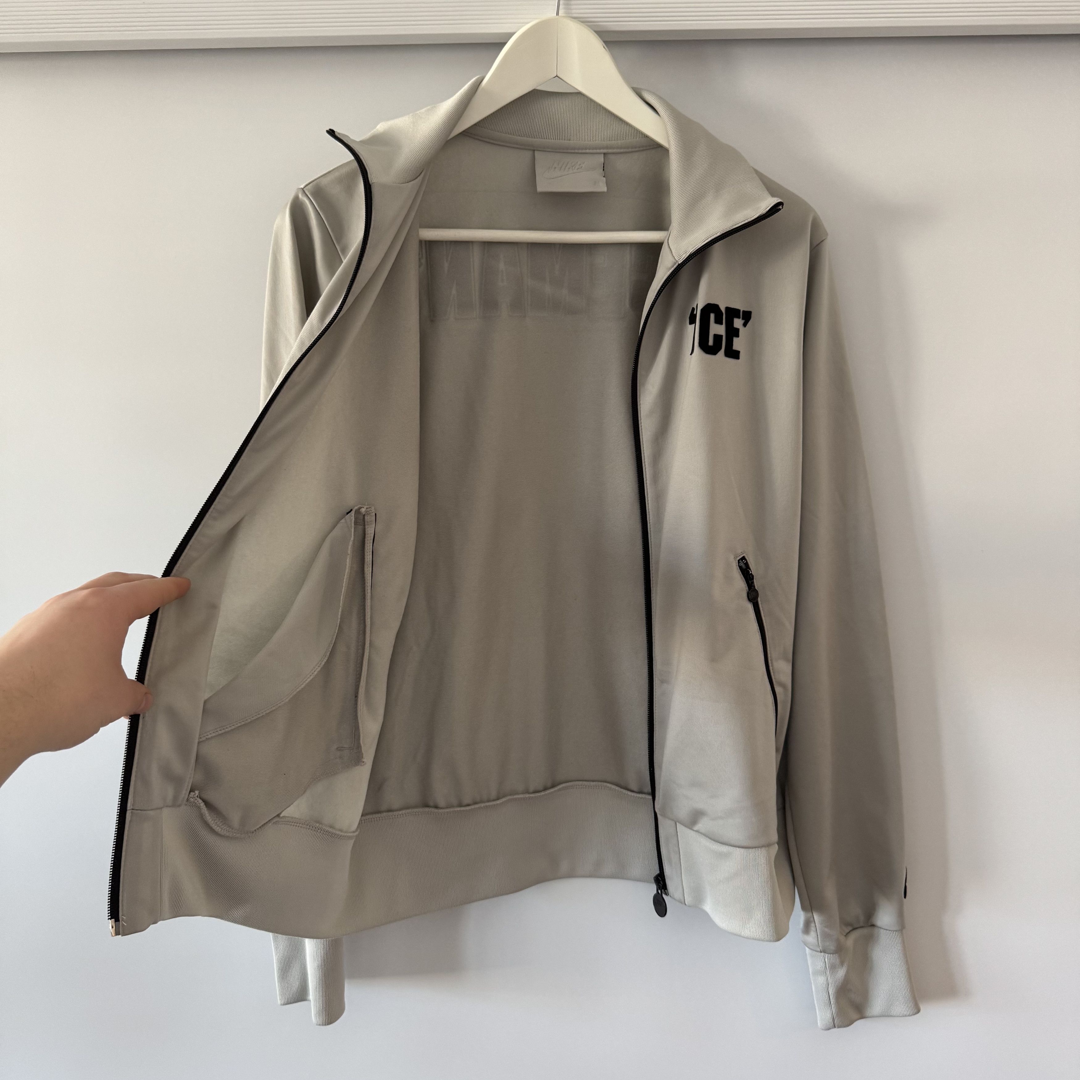 Nike Men's Nike x ICE Iceman Vintage Gray Track Jacket Size M Size US M / EU 48-50 / 2 - 5 Thumbnail