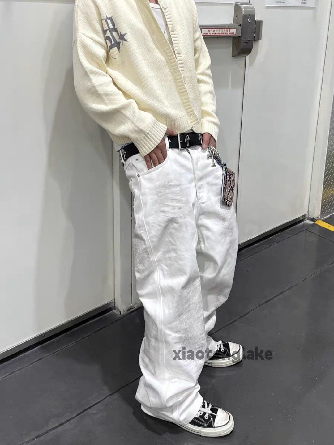 Jean xz utility loose baggy stain paint punk grunge cargo jeans Size US 32 / EU 48 - 5 Thumbnail