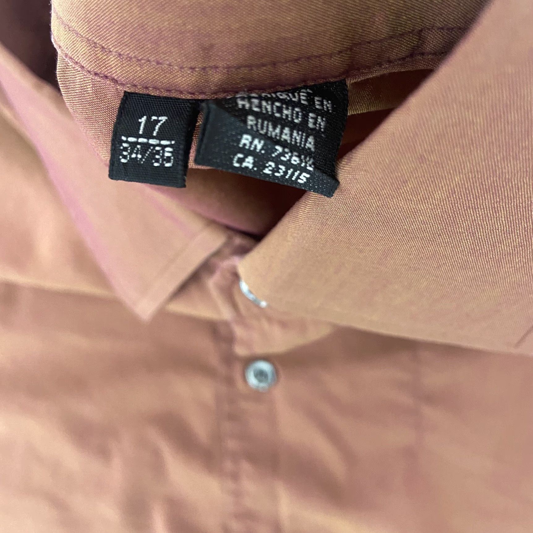 Hugo Boss HUGO BOSS Shirt Adult 17 34/35 Button-Up Long Sleeve Color Shift Orange Yellow Casual Mens Regular size 17 Color Shift Size US XL / EU 56 / 4 - 6 Thumbnail