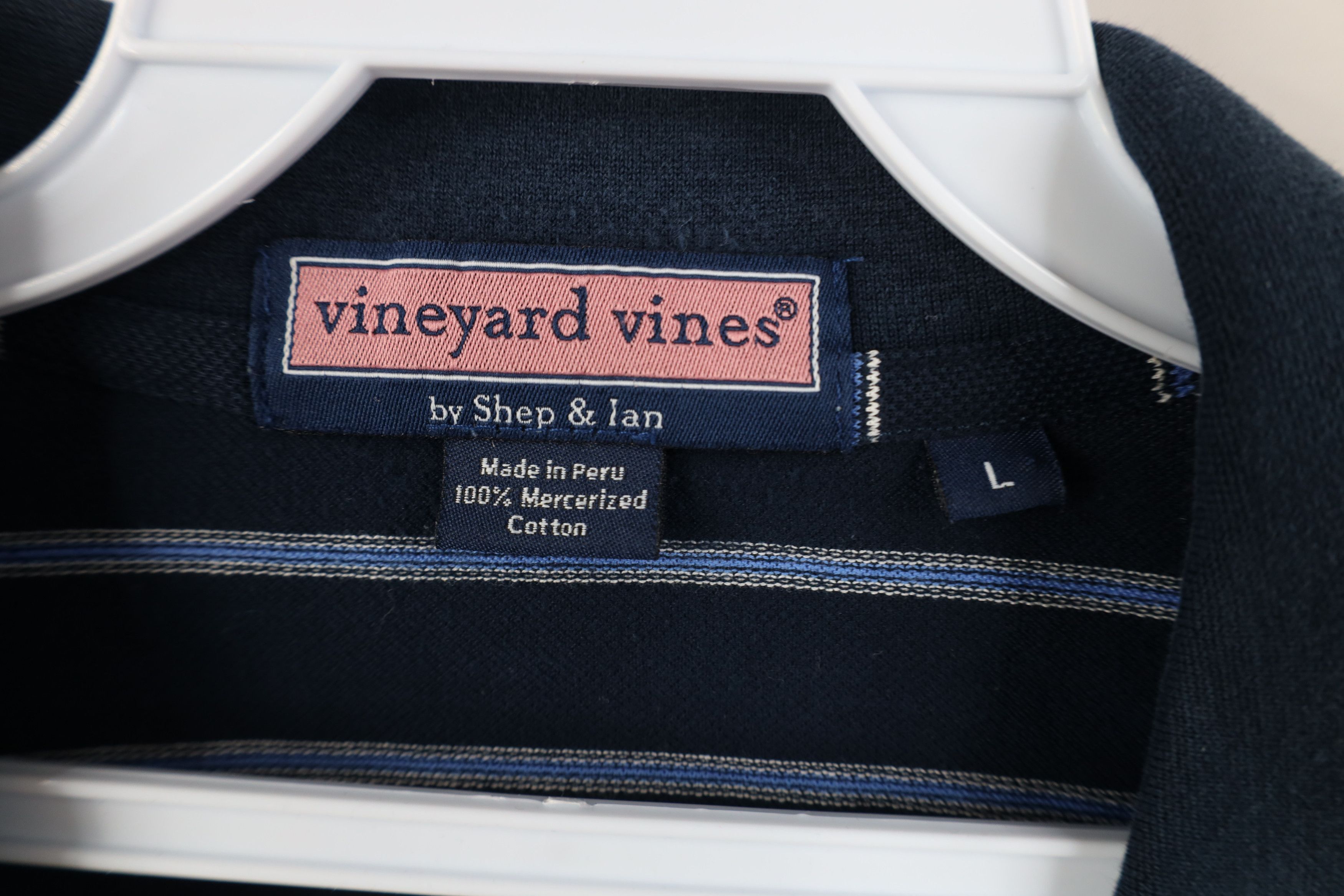 Vineyard Vines Vineyard Vines Knit Collared Golf Polo Shirt Navy Blue Size US L / EU 52-54 / 3 - 6 Thumbnail