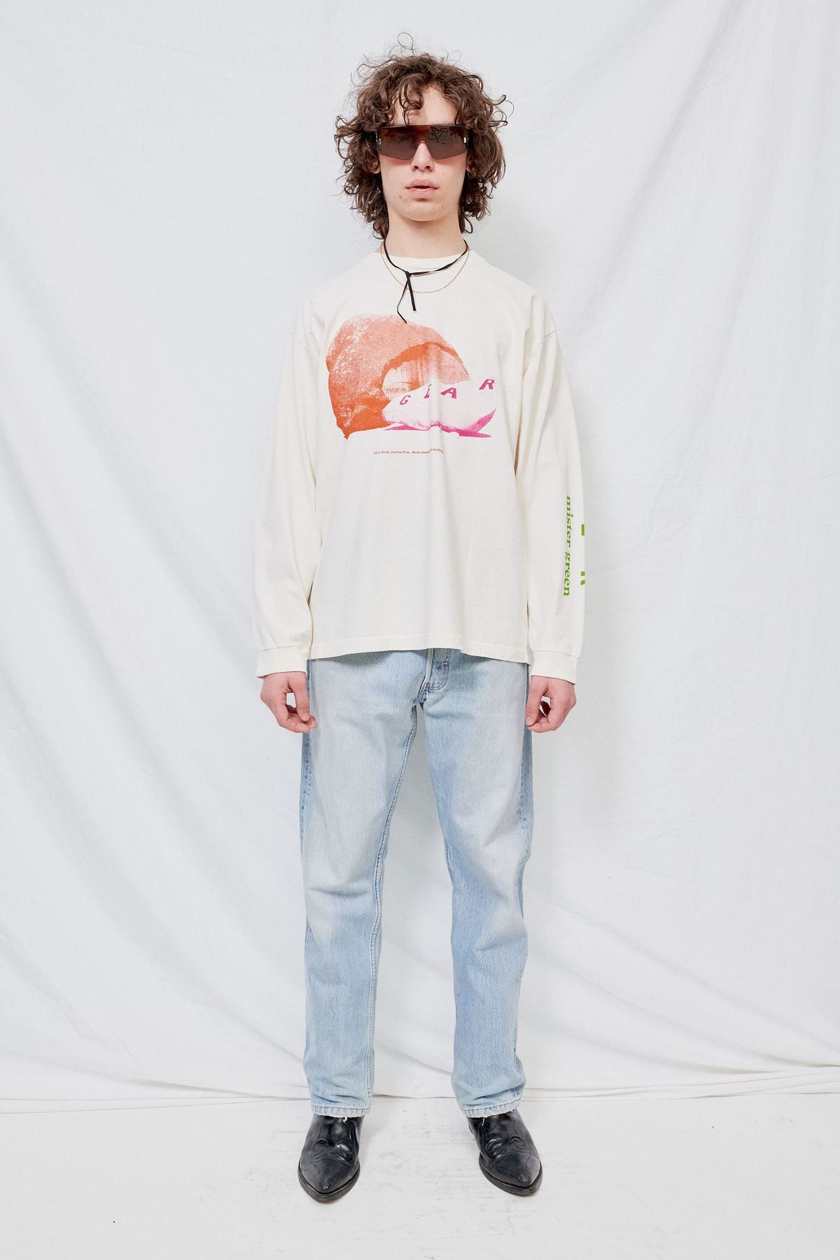 Los Angeles Apparel Mister Green Long Sleeve Jumbo Rocks Tee Size US M / EU 48-50 / 2 - 1 Thumbnail