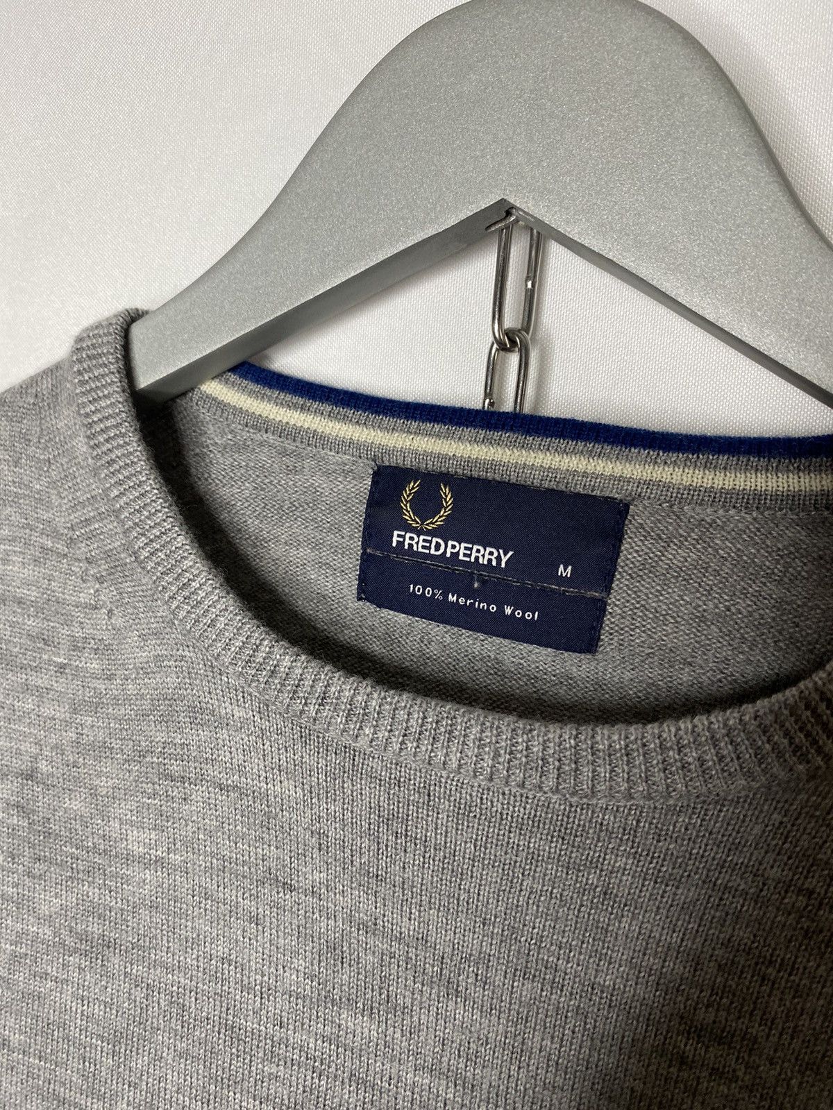 Fred Perry × Vintage Vintage Fred Perry 100% Merino Wool Sweater Jumper Pullover Size US M / EU 48-50 / 2 - 6 Thumbnail