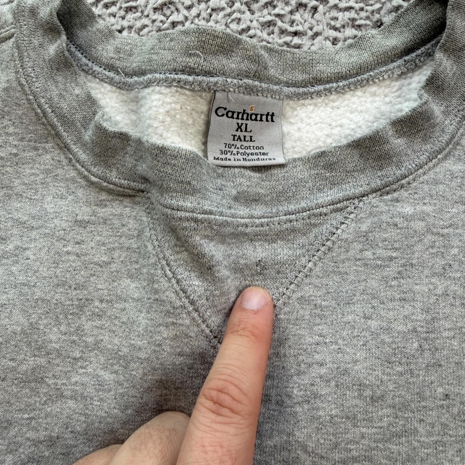 Carhartt Carhartt Gray Crewneck Sweatshirt XL Tall Workwear Minimal Size US XL / EU 56 / 4 - 4 Thumbnail