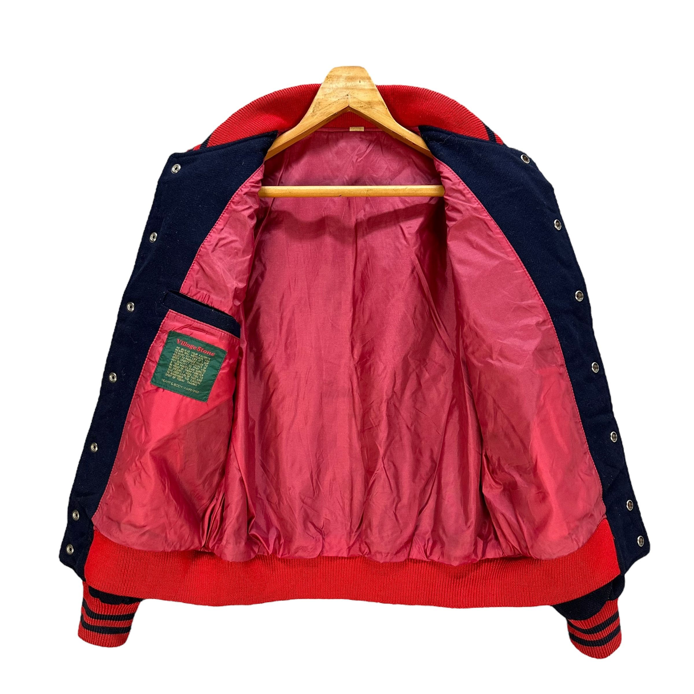 Japanese Brand Village Stone Basket Ball Logo Varsity Jacket #A31-0704 Size US M / EU 48-50 / 2 - 10 Thumbnail