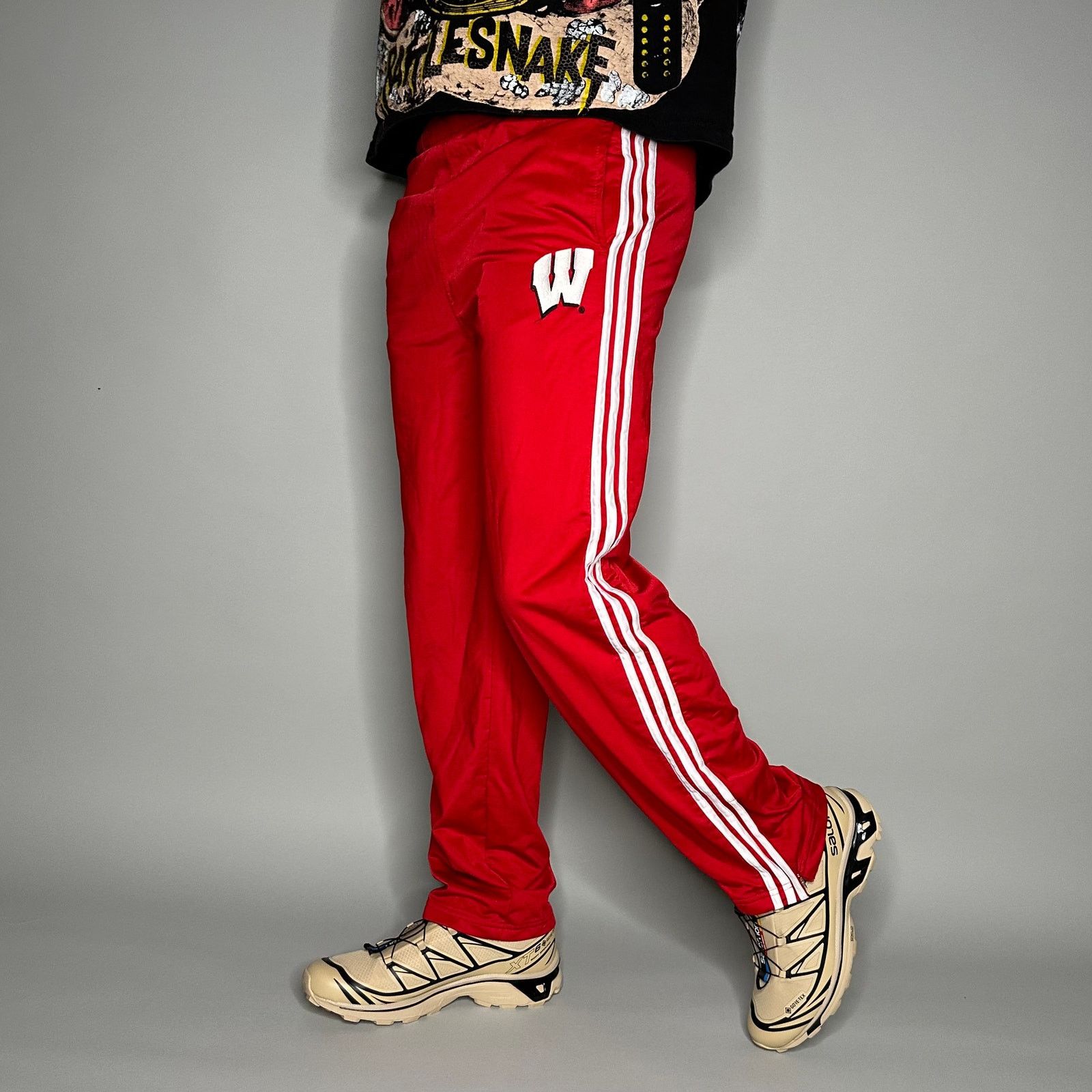Adidas Vintage Y2K Adidas Sweatpants Mens XS Red White 3 Stripes Size US 28 / EU 44 - 2 Thumbnail