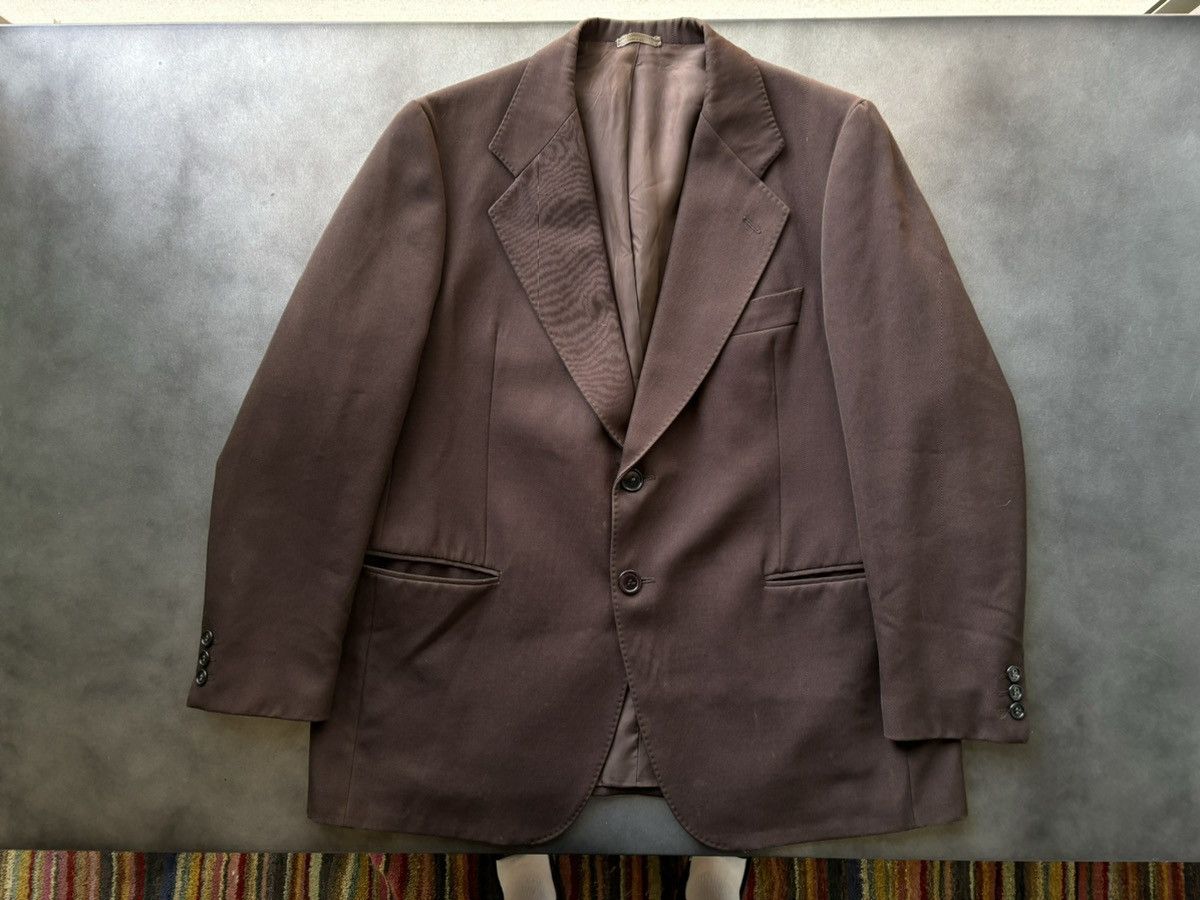 Vintage 1960s Vintage Suit Jacket Brown Blazer Jacket Made in Italy Size 38R - 10 Thumbnail
