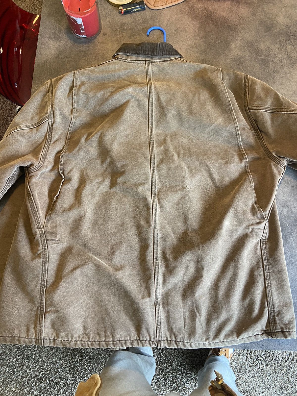 Carhartt × Vintage Vtg Carhartt Brown Blanket Lined Work Jacket Size US XL / EU 56 / 4 - 5 Thumbnail