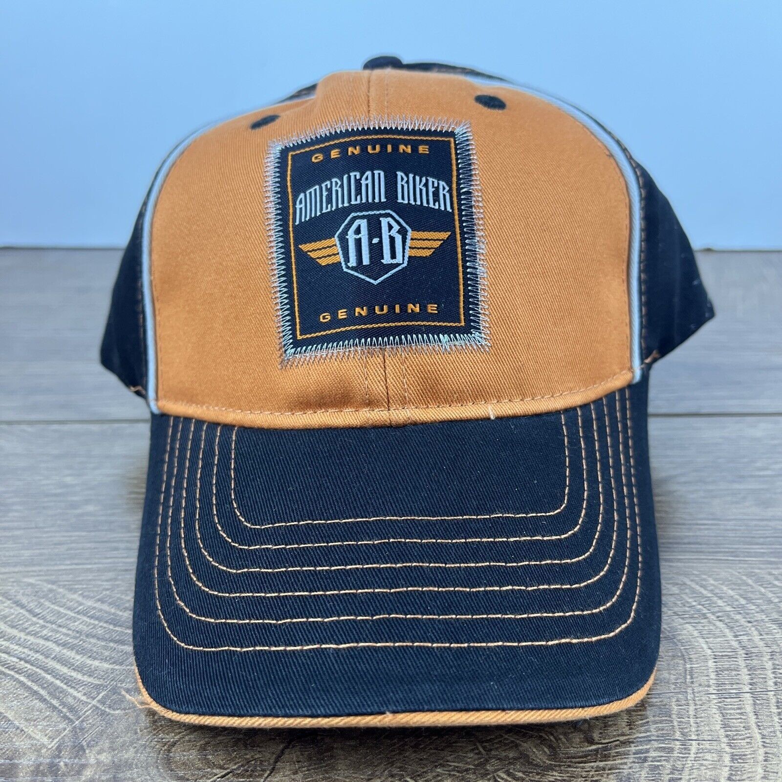 Other American Biker Hat American Biker Orange Hat Adjustable Adul Size ONE SIZE - 1 Thumbnail