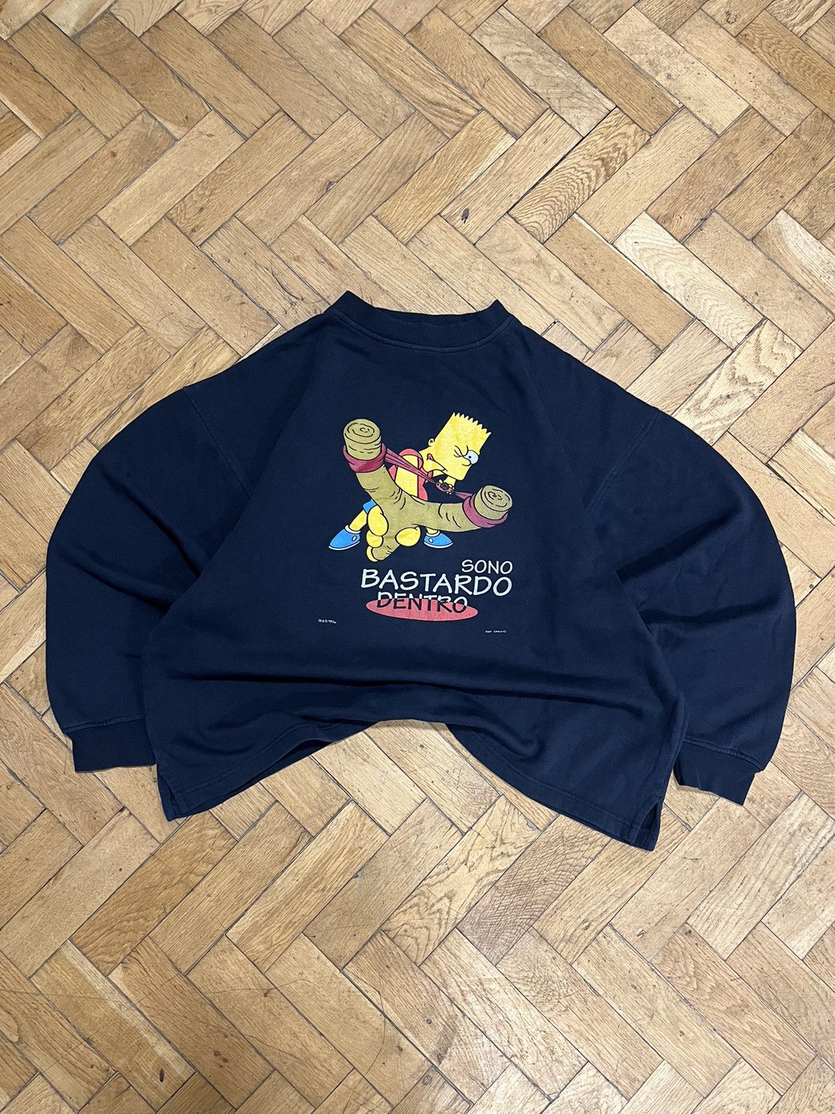 Nickelodeon × The Simpsons × Vintage RARE🔥1999 The Simpson Bart Vintage Oversized Sweatshirt Size US XL / EU 56 / 4 - 1 Thumbnail