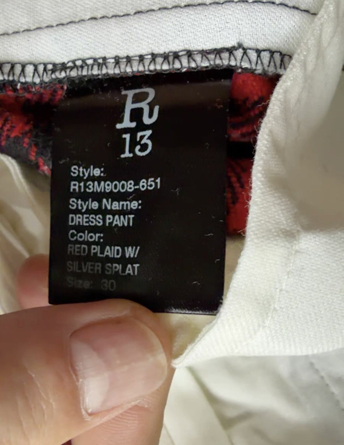 R13 R13 Wool Plaid Trousers Size US 30 / EU 46 - 4 Thumbnail