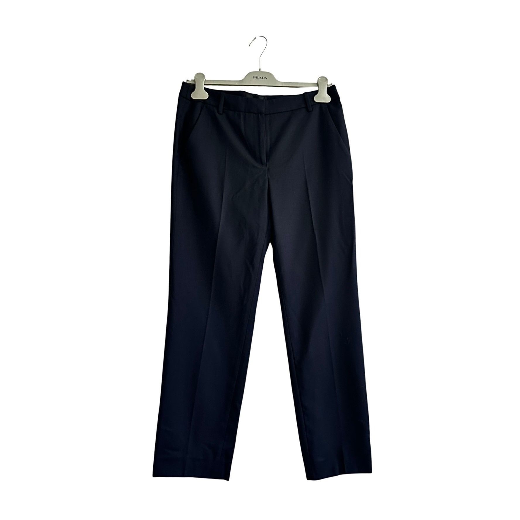 Nili Lotan NILI LOTAN Colmar Wool-blend Twill Slim-leg Pants In Midnigh Size 28" / US 6 / IT 42 - 1 Thumbnail