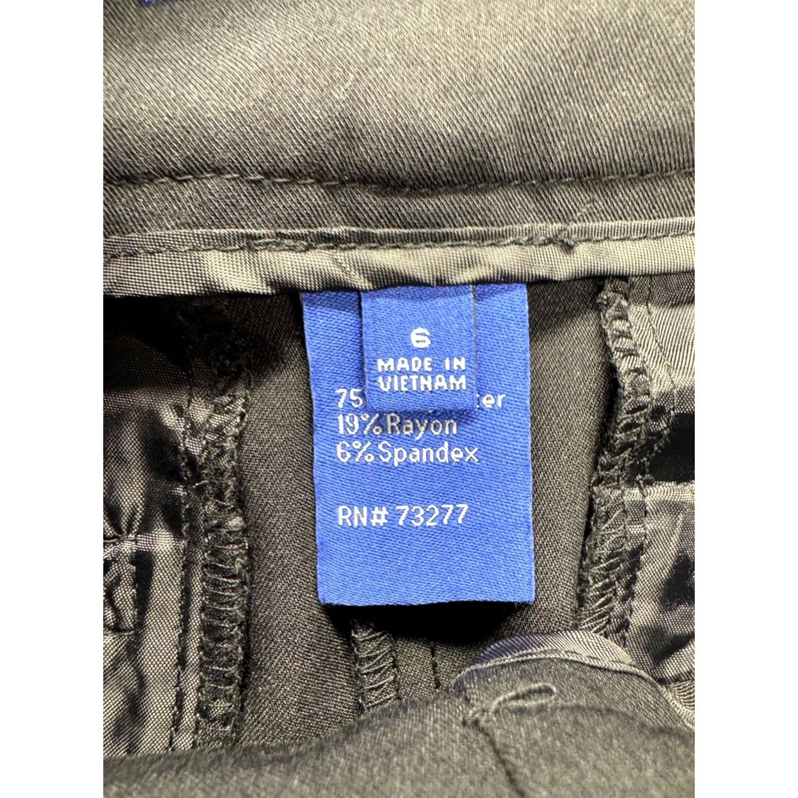 Vintage Apt 9 Black Wide Leg Dress Pants Womens S Polyester Blend #9268 Size 28" / US 6 / IT 42 - 5 Thumbnail