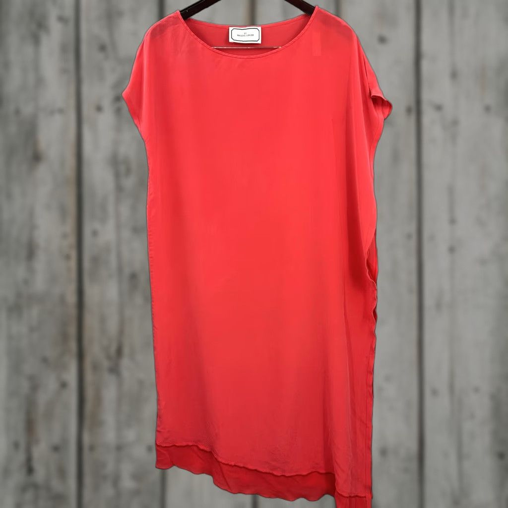 By Malene Birger Malene Birger Asymmetric Midi Dress Womens S Pink Silk Sleeveless Party/Cocktail Preppy Size S / US 4 / IT 40 - 1 Thumbnail