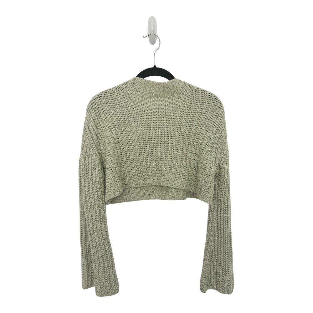 Shein SHEIN Mint Green Cropped Sweater | Mock Neck | Flared Sleeve Size M / US 6-8 / IT 42-44 - 4 Thumbnail