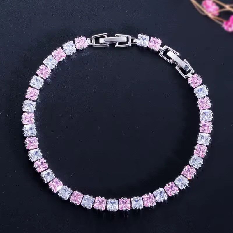 Japanese Brand Iced Out Cubic Zirconia Tennis Bracelet - Size ONE SIZE - 2 Thumbnail