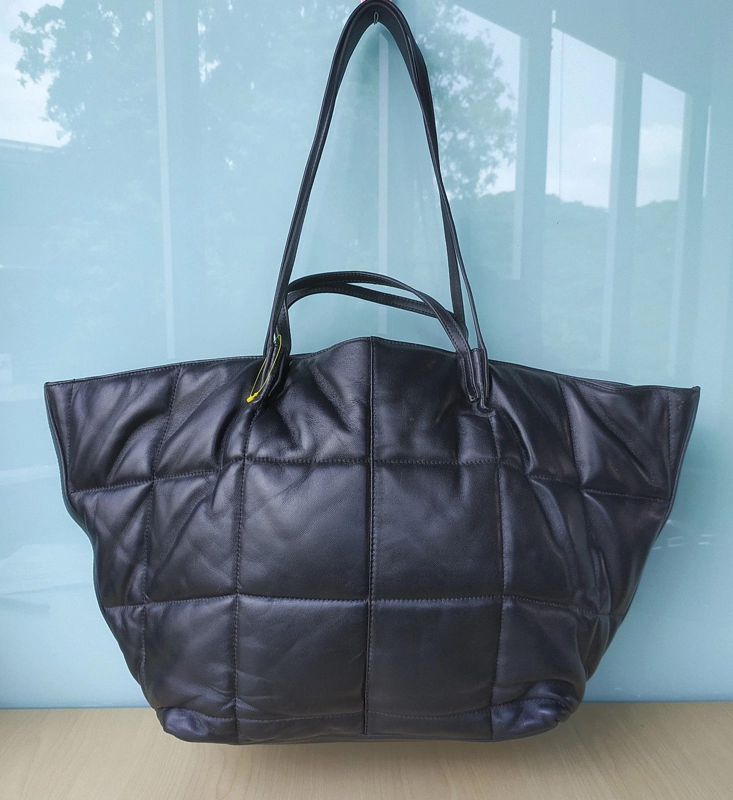 Allsaints AllSaints Nadaline Leather Quilted Tote Bag FTP - 8051 Size ONE SIZE - 3 Thumbnail