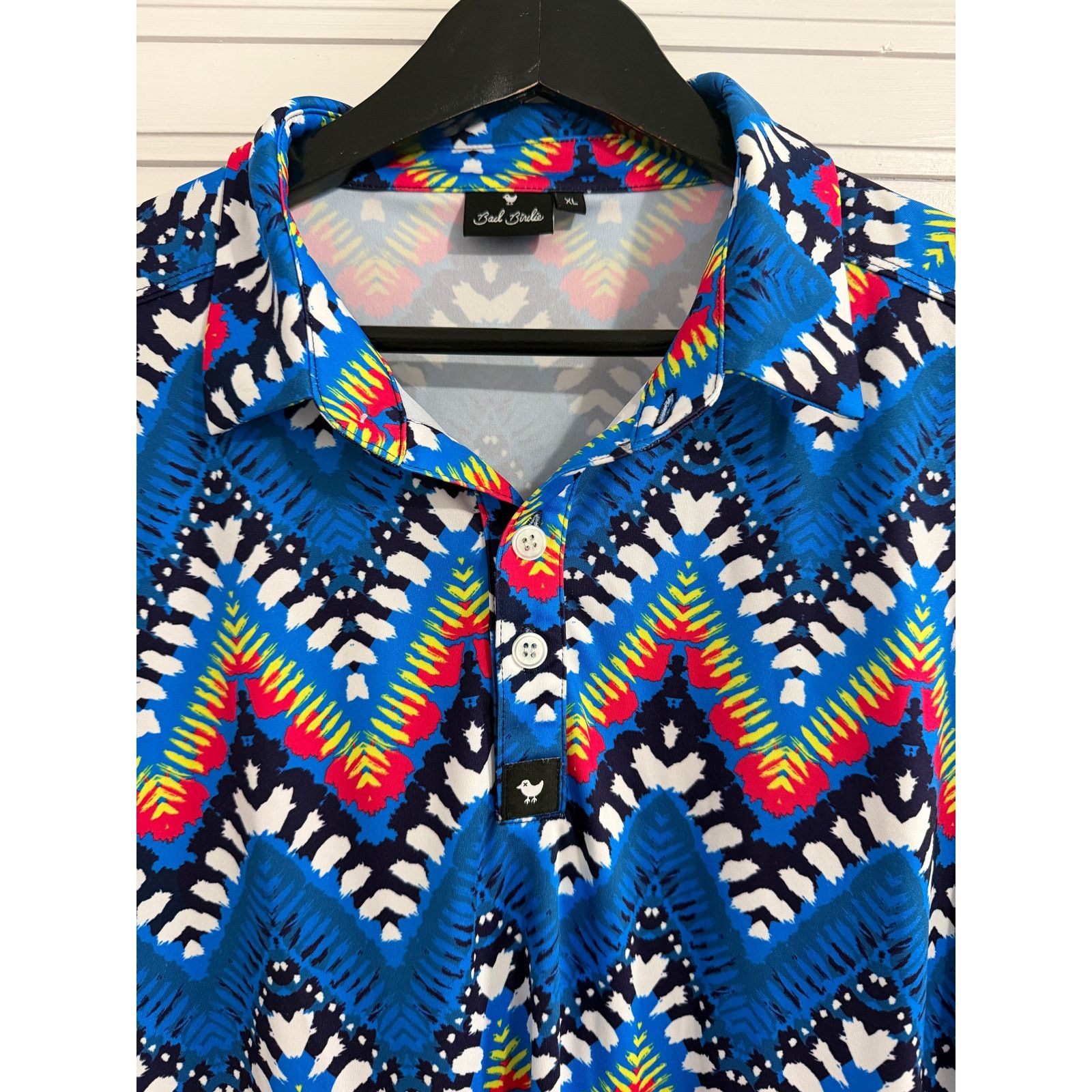 Bad Birdie Bad Birdie Blue All-Over Print Golf Polo Men's Size XL Size US XL / EU 56 / 4 - 2 Thumbnail
