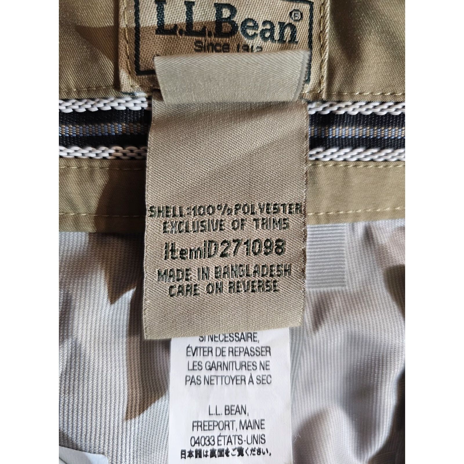 Vintage LL Bean Classic Polyester Hiking Pants Rain Resistant Mens 42x29 Reinforced Beige 5-Pocket Design Moisture Wicking Quick Dry Stretch Size US 42 / EU 58 - 7 Thumbnail