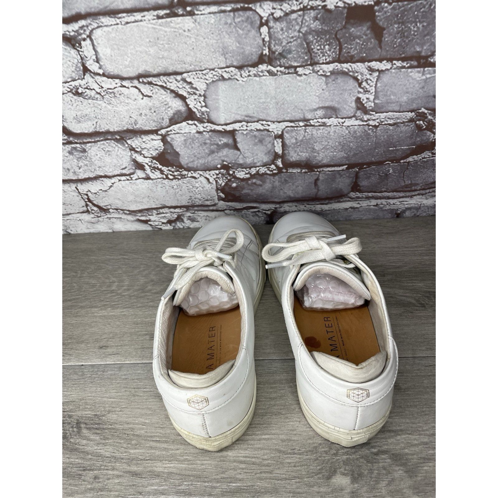 ALBA Alma Mater White Leather Lace Up Casual Sneakers Women’s Sz Size US 6.5 / IT 36.5 - 11 Thumbnail