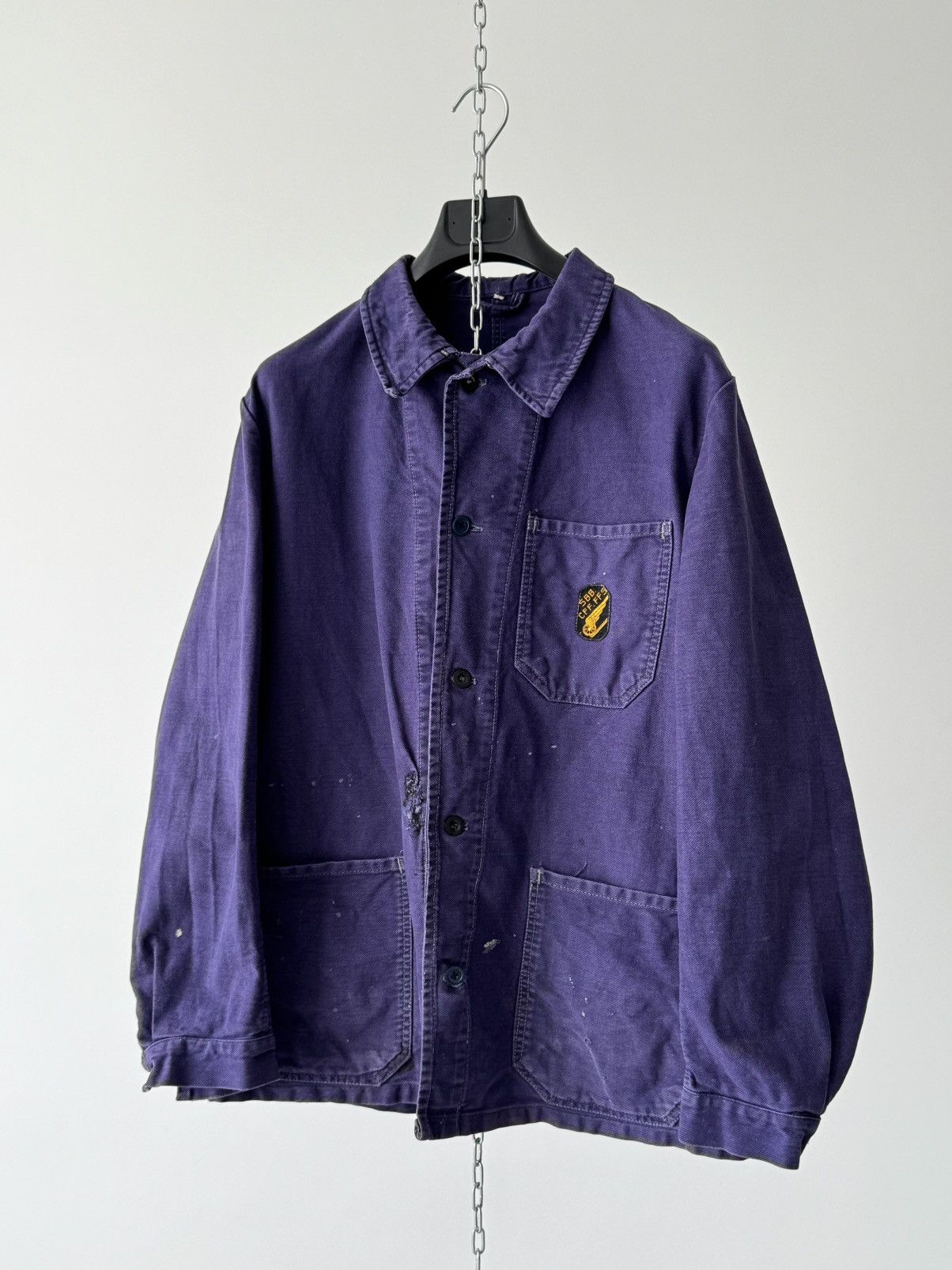 Vetra 1960s Vintage Swiss Workwear Railway Faded Chore Jacket Size US M / EU 48-50 / 2 - 3 Thumbnail