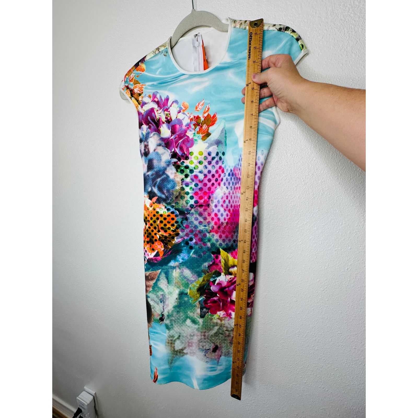 Clover Canyon Clover Canyon Pool Flower MultiColor Aqua Bodycon Dress XS Size XS / US 0-2 / IT 36-38 - 11 Thumbnail