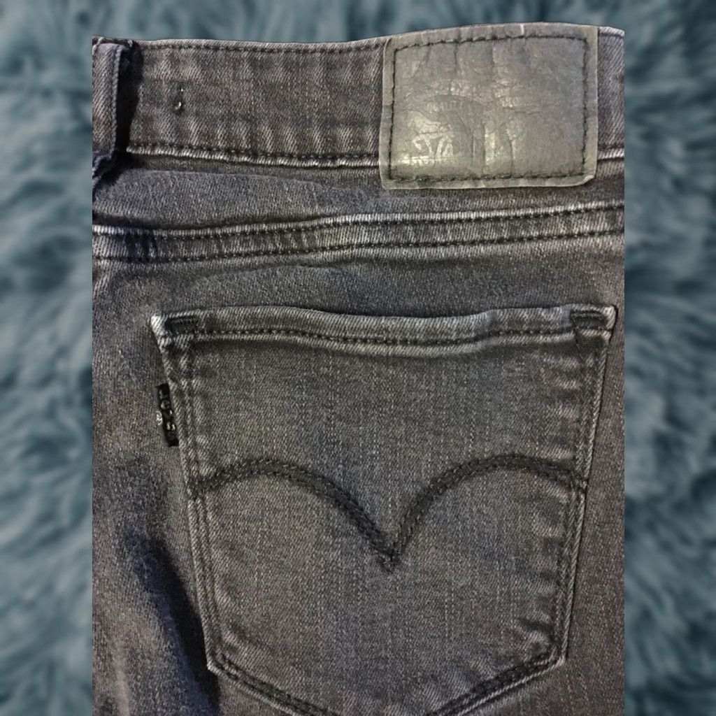 Levi's VINTAGE Levi's 711 Skinny Jeans 26/26 Pants Black 90s USA Womens Skinny Jeans 711 Size 26" / US 2 / IT 38 - 1 Thumbnail