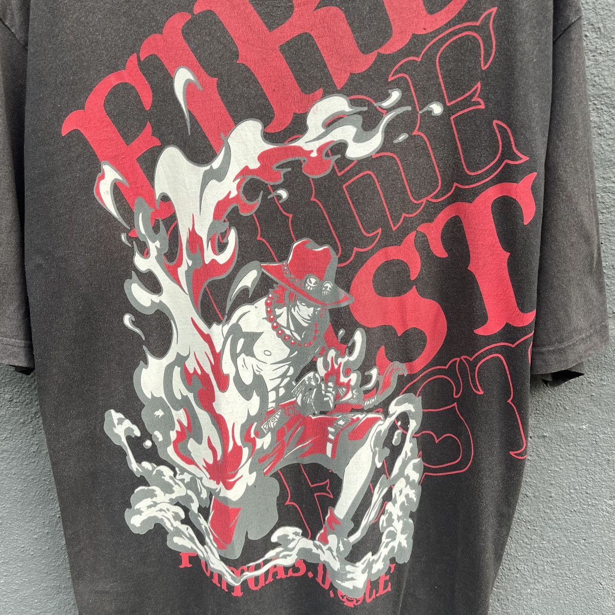Anime Thrashed Faded Ace One Piece Anima Tee Size US XL / EU 56 / 4 - 2 Thumbnail