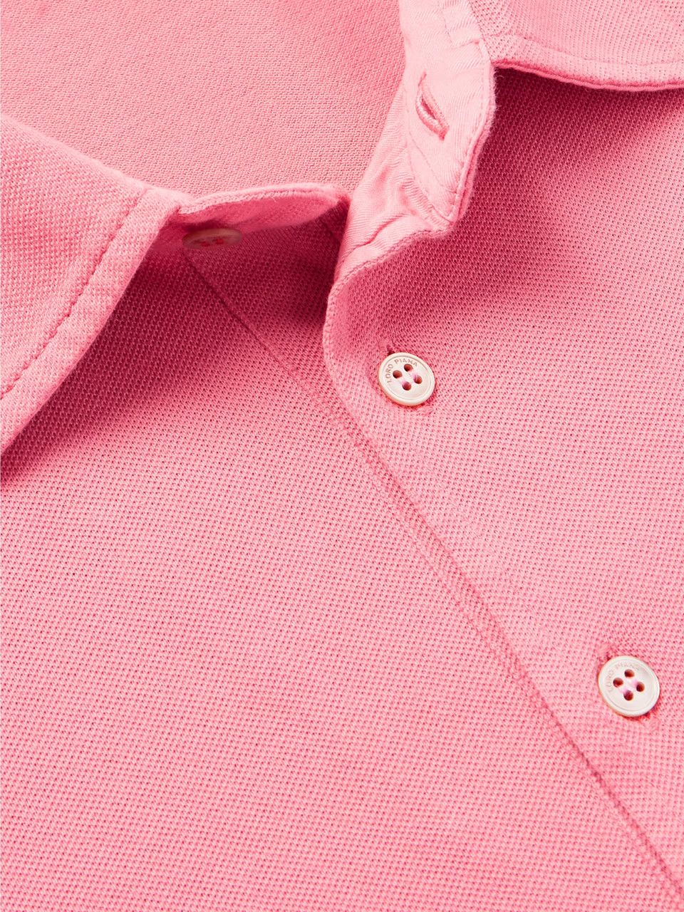 Loro Piana o1w1db10824 Cotton Polo Shirt in Pink Size US M / EU 48-50 / 2 - 2 Thumbnail