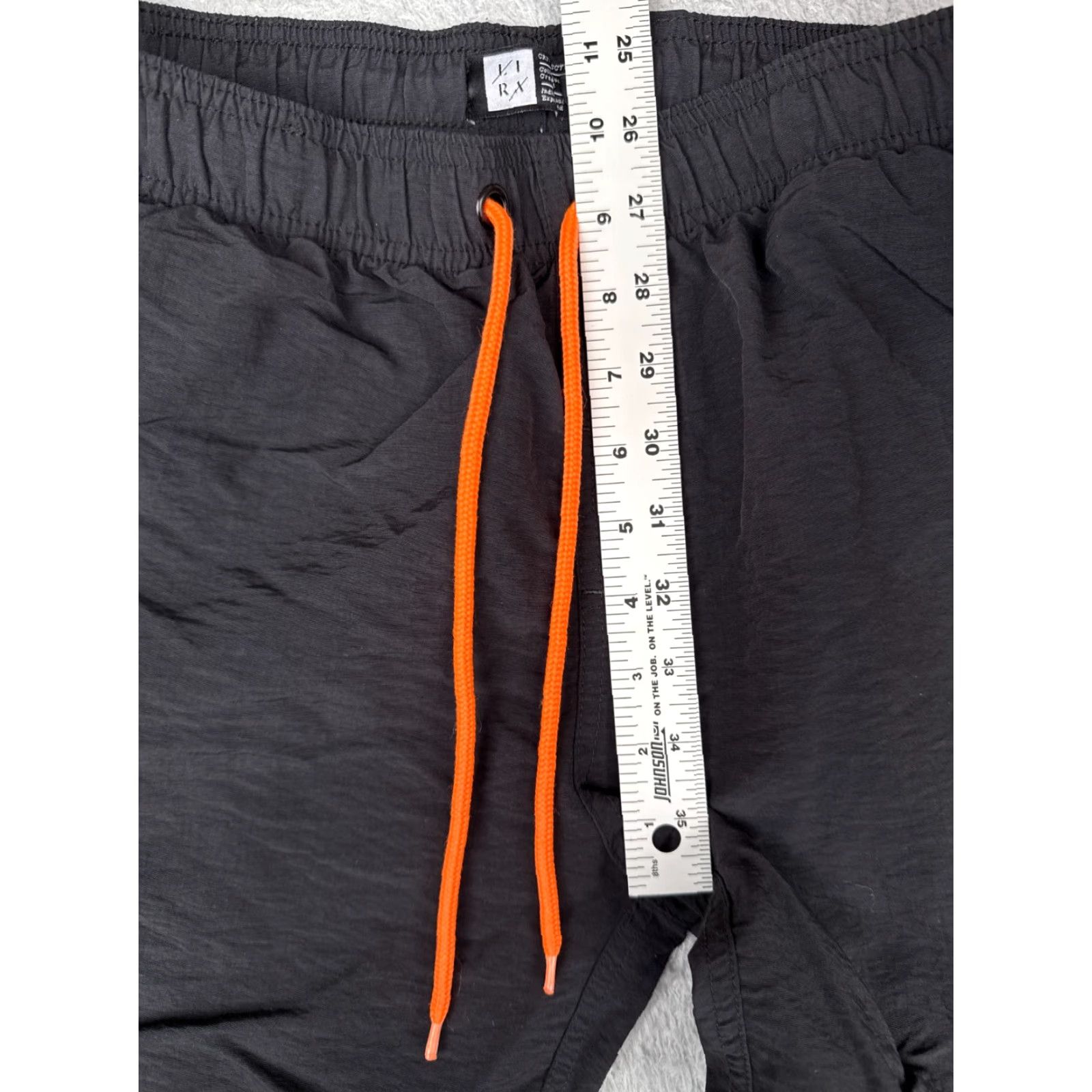 Vintage LIRX Swim Trunks Mens Small Black Elastic Waist Drawsring 100% Nylon Beach Surf Size ONE SIZE - 7 Thumbnail