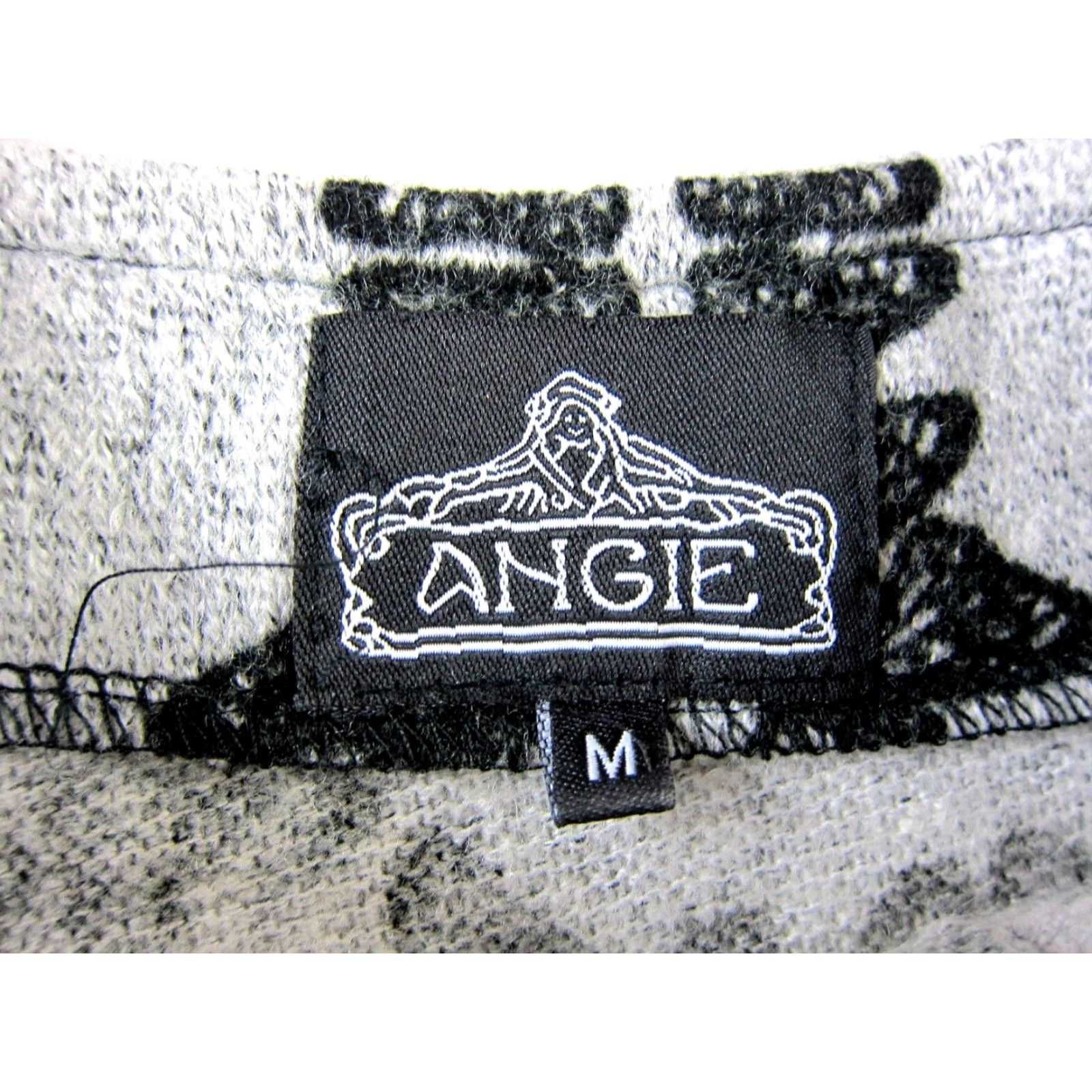 Vintage Angie Black Grey Blue Brown Knit Stretch Embroider Short Sleeve Sweater Dress M Size M / US 6-8 / IT 42-44 - 3 Thumbnail
