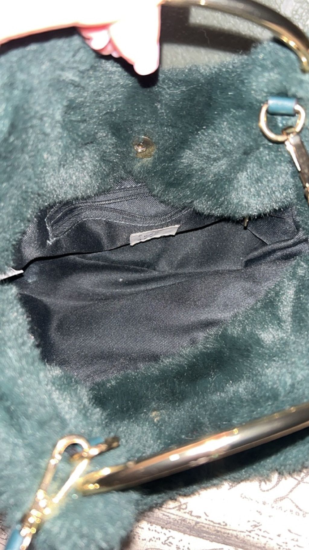 Other Women's A New Day Mini Bag One Size Dark Green faux fur Size ONE SIZE - 3 Thumbnail