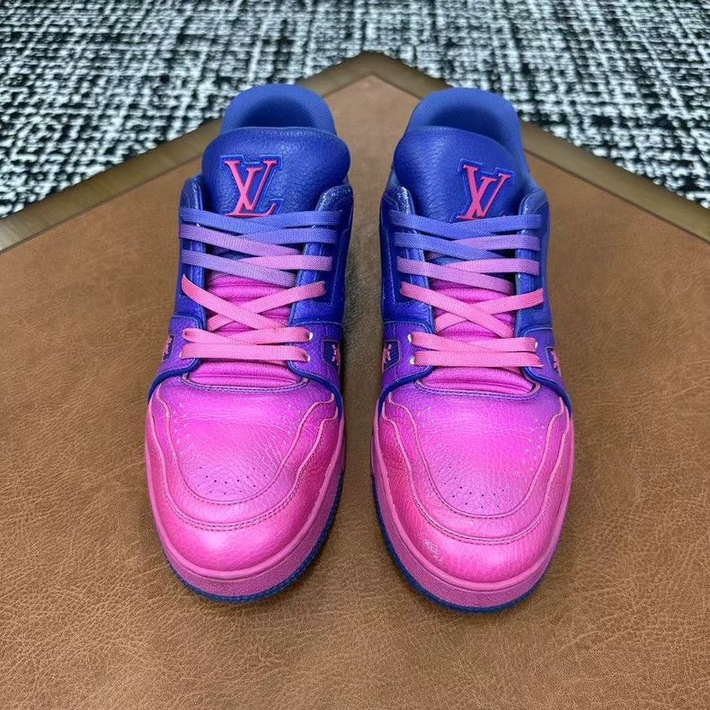 Louis Vuitton lv trainer pink purple sneakers-2508 Size US 10 / EU 43 - 8 Thumbnail