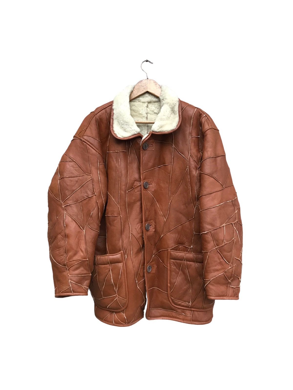 Genuine Leather GENUINE LEATHER FUR SHERPA JACKET Size US L / EU 52-54 / 3 - 1 Thumbnail
