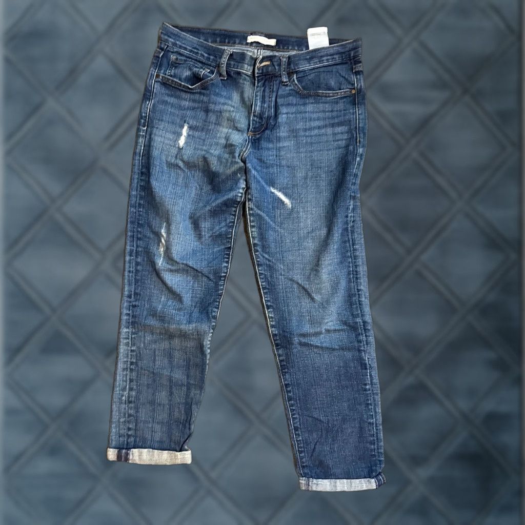 Banana Republic Banana Republic Women Boyfriend Distressed Low Rise Jeans 28 Jeans City Modern City Distressed 27 in 28 Regular Womens Size 28" / US 6 / IT 42 - 1 Thumbnail