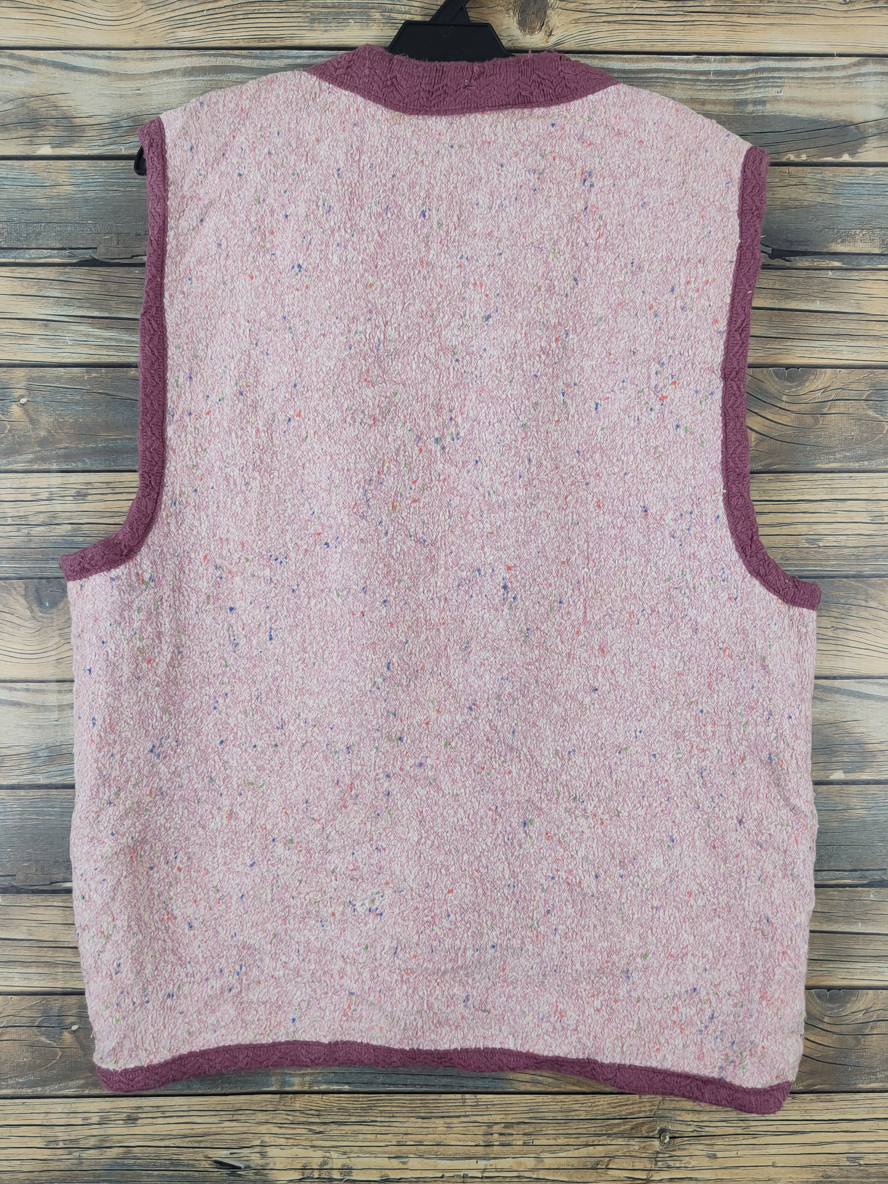 Homespun Knitwear × Japanese Brand × Vintage Japanese Brand Pink Knitwear Toggle Furr Vests Size M / US 6-8 / IT 42-44 - 7 Thumbnail