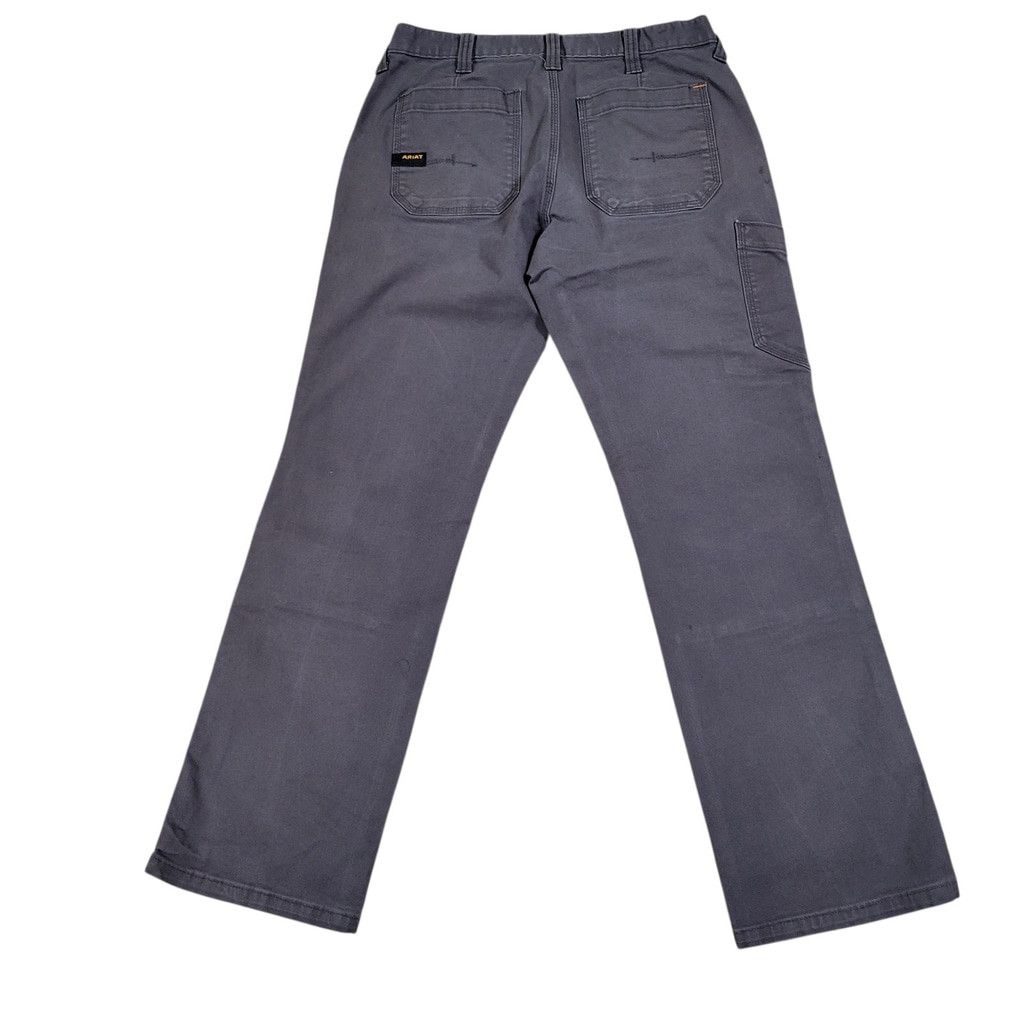 Ariat Ariat Rebar Slim Straight Cargo Relaxed Fit Gray Pant 30/30 Size US 30 / EU 46 - 2 Thumbnail