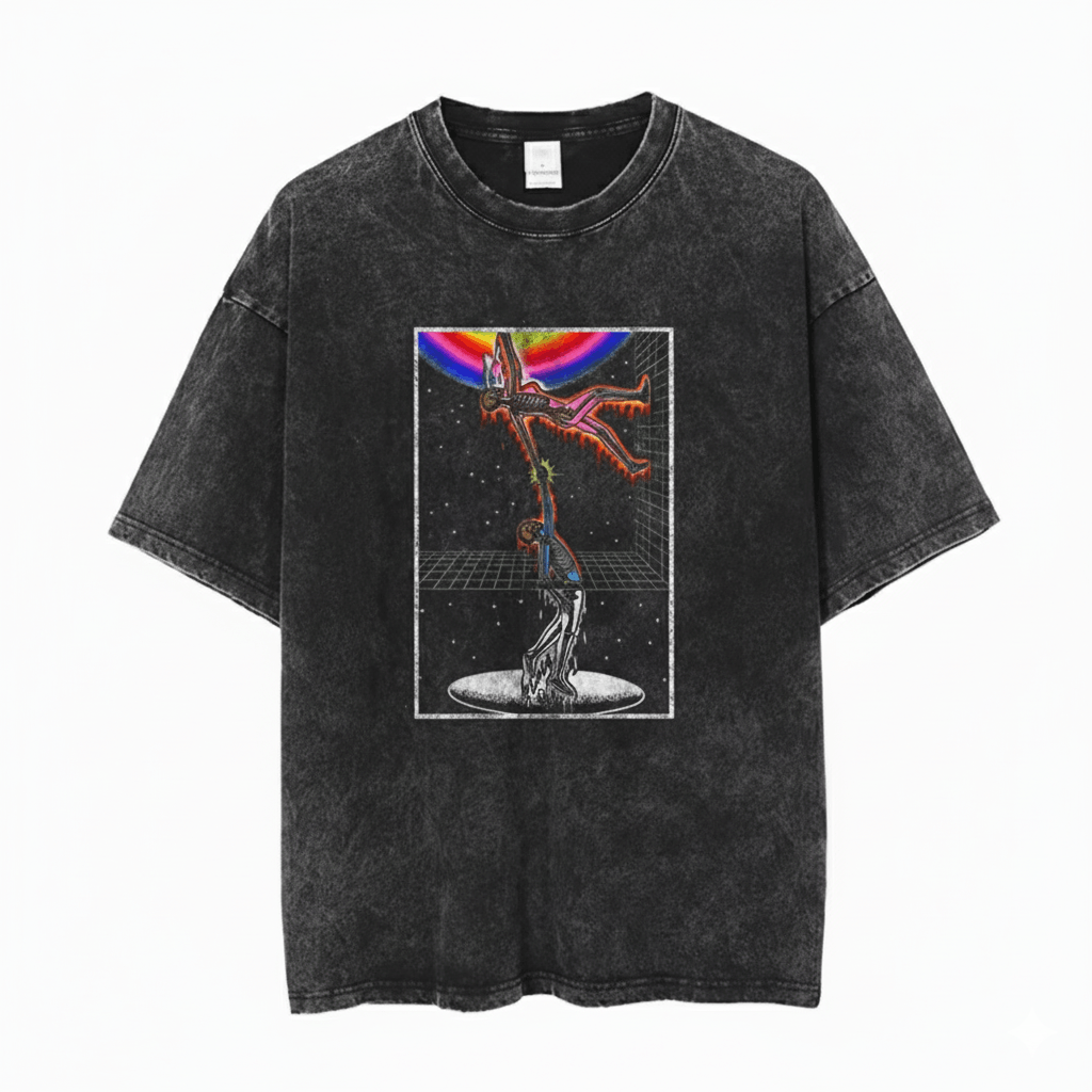 Japanese Brand Hip Hop Electric Shock Skeleton Dance Graphic Washed T-Shirt Size US S / EU 44-46 / 1 - 1 Thumbnail