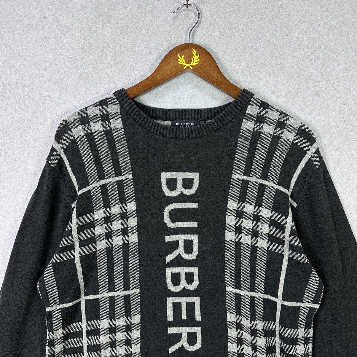 Burberry Vintage Y2K Burberry London Big Logo Nova Check Knit Size US XL / EU 56 / 4 - 2 Thumbnail