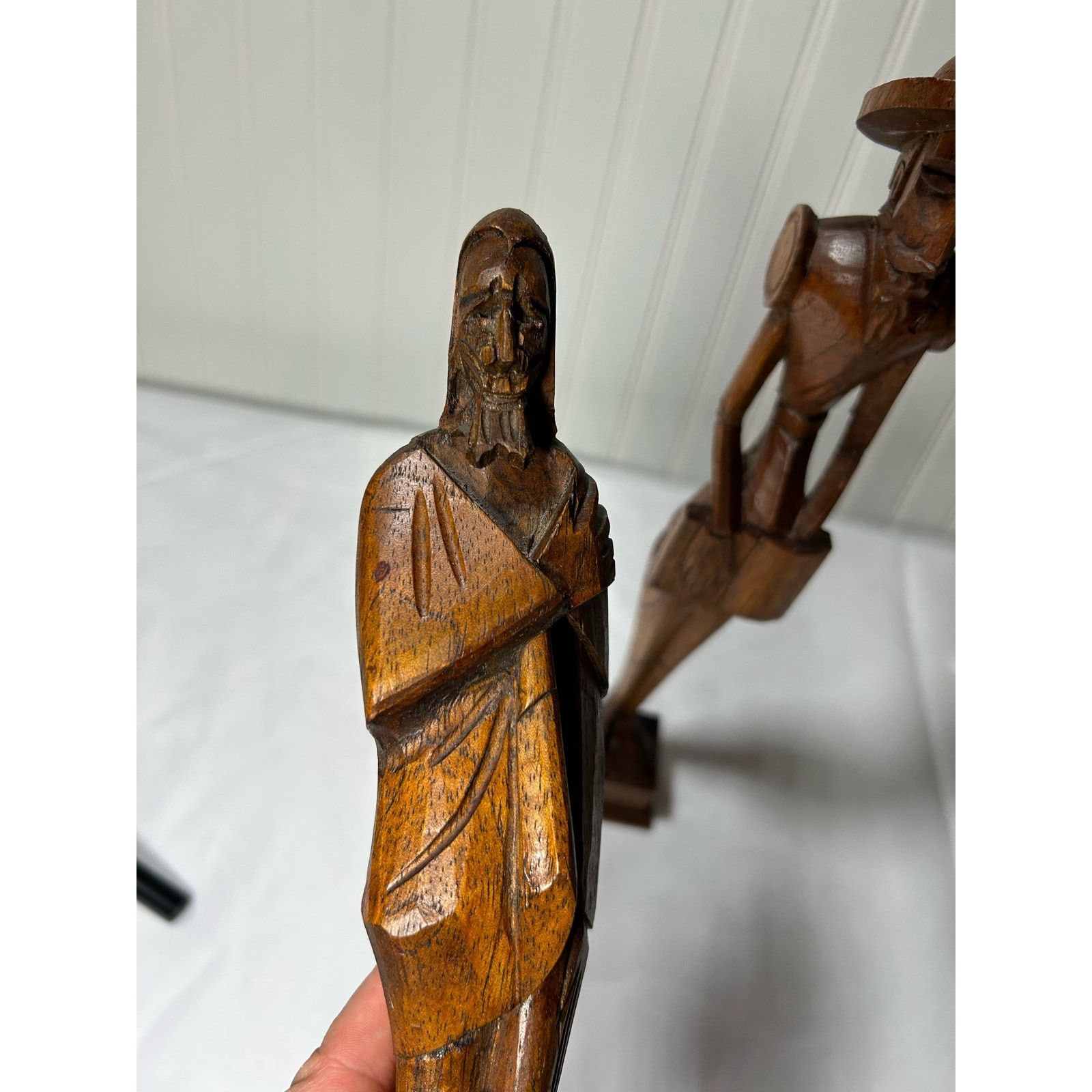 Other Don Quixote Antique Mexican Spanish Medieval Monk Statue Size US 26 / EU 42 - 7 Thumbnail