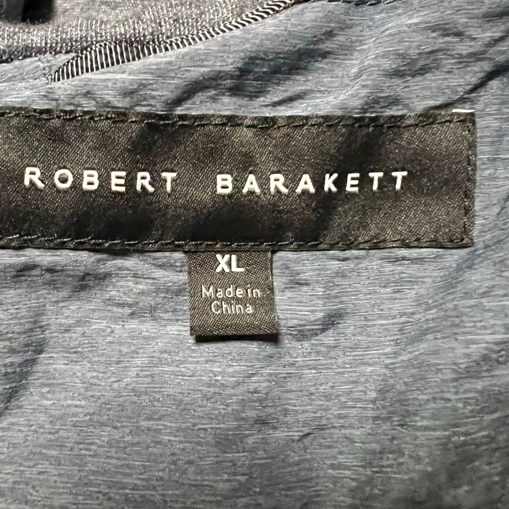 Vintage Robert Barakett Jacket Mens XL Navy Quilted Mixed Media Cowandame Blue XL Regular Mens Jacket Size US XL / EU 56 / 4 - 7 Thumbnail