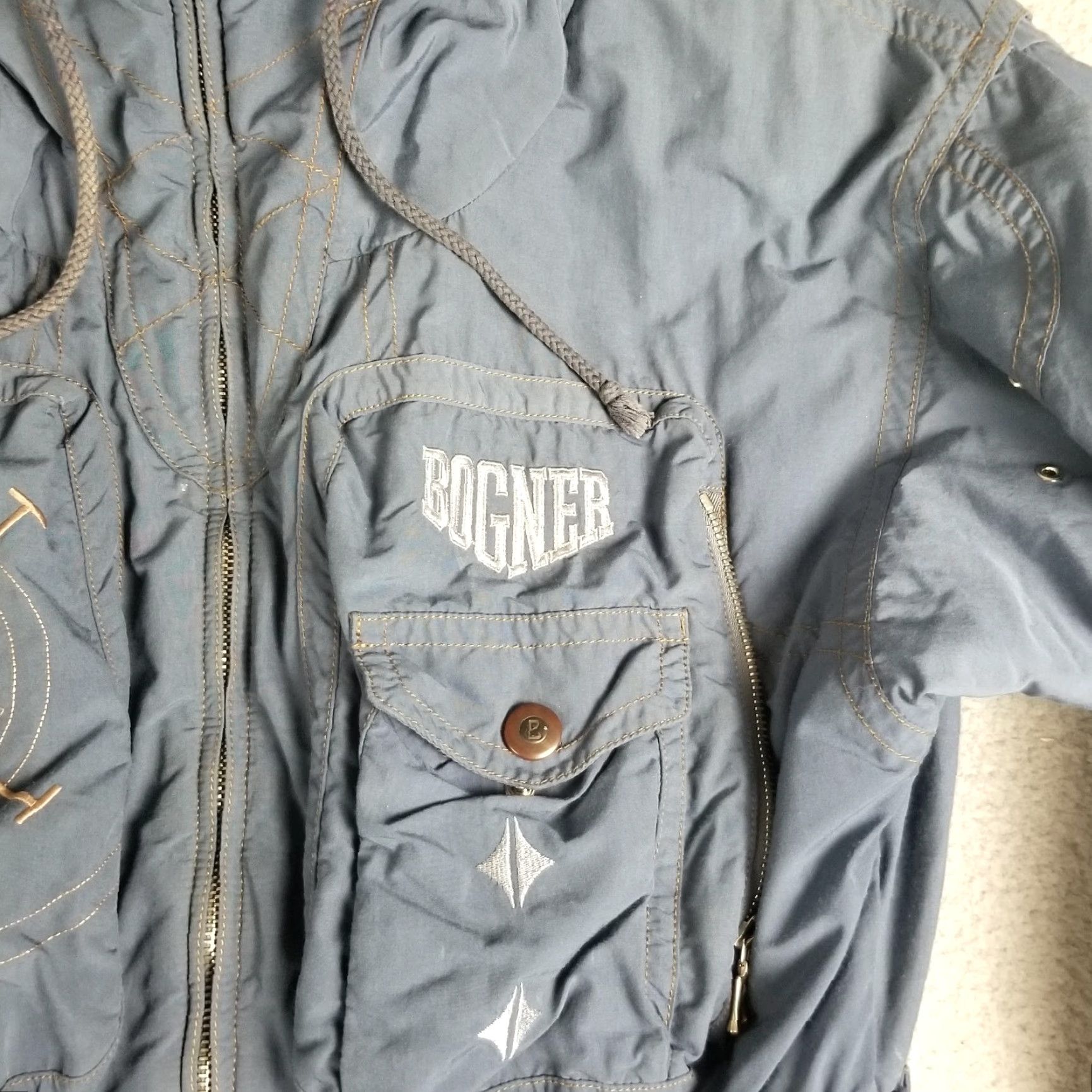 Bogner VINTAGE Bogner Ski Jacket Western Embroidered Parka Coat Large L Blue Men Jacket 90s Western Theme Mens Size US L / EU 52-54 / 3 - 2 Thumbnail